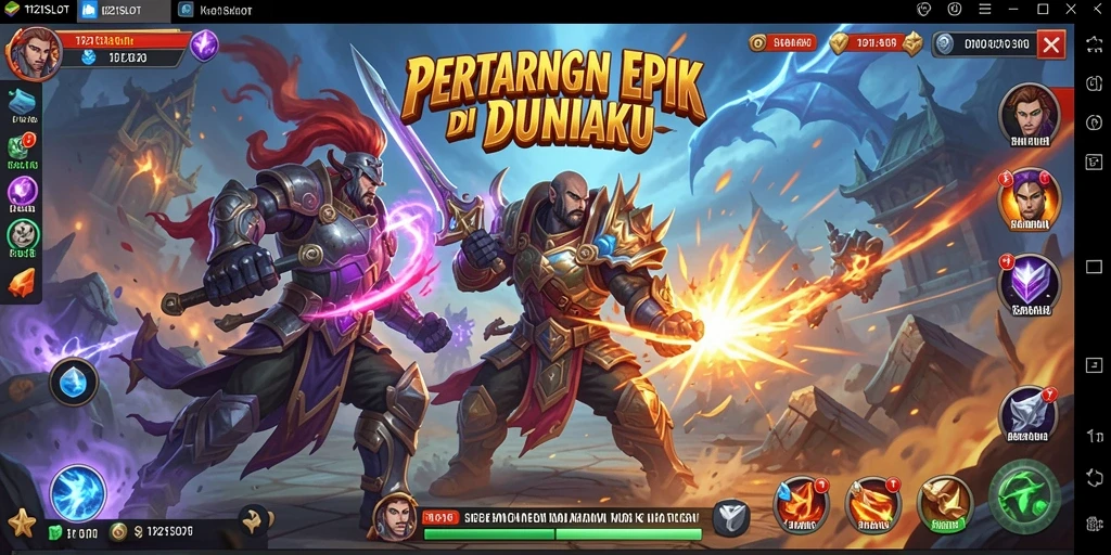 Gameplay pertarungan mendebarkan di 1121SLOT.