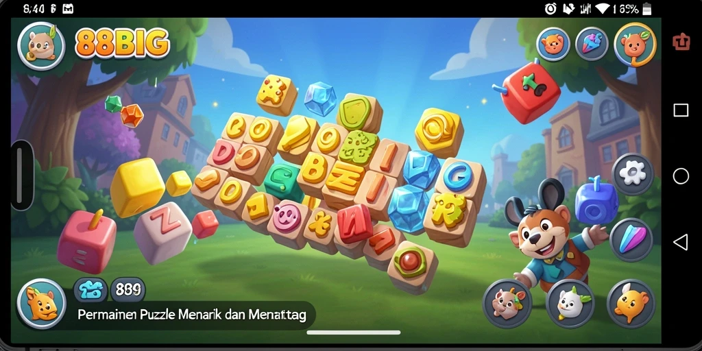 Screenshot gameplay 88BIG menampilkan tantangan puzzle yang menarik.