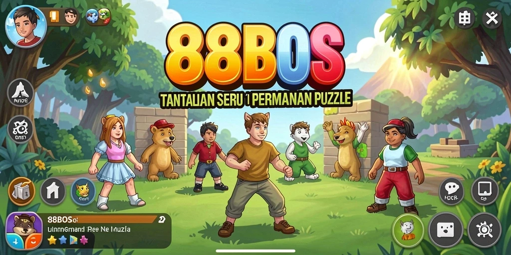 Screenshot gameplay 88BOS menampilkan tantangan puzzle ikonik.
