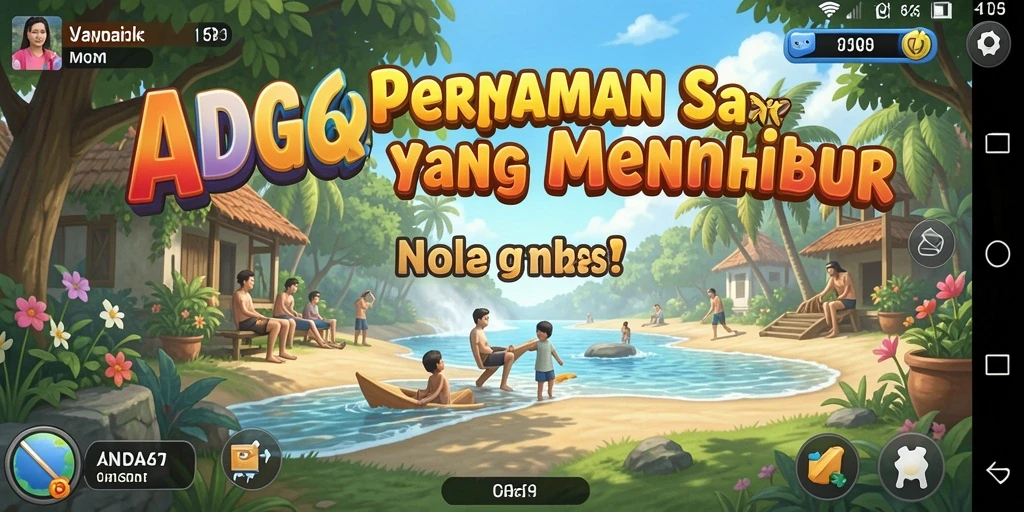 Tampilan gameplay ADG62 yang penuh warna dan menarik.
