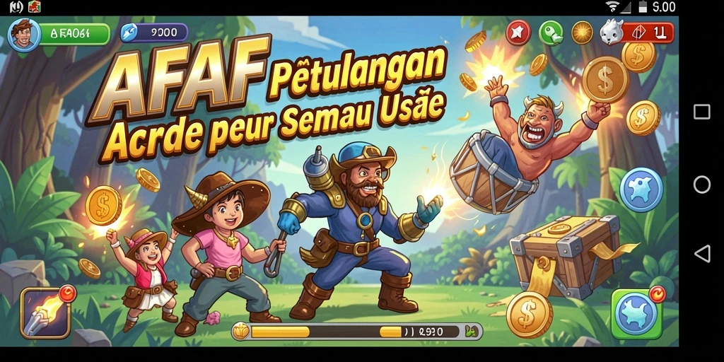 Tampilan gameplay AFAF dengan karakter yang beraksi di level menantang.