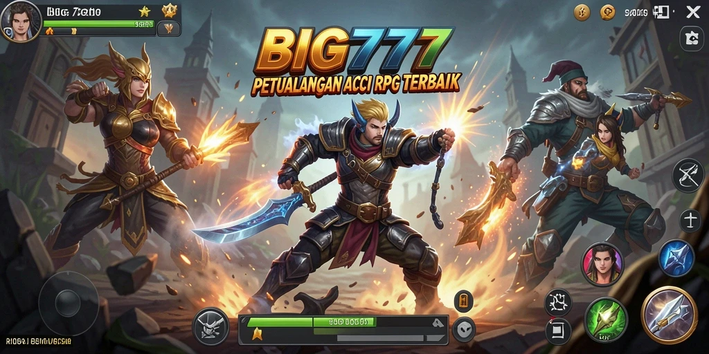 Screenshot menampilkan aksi seru di dunia ARPG BIG777.
