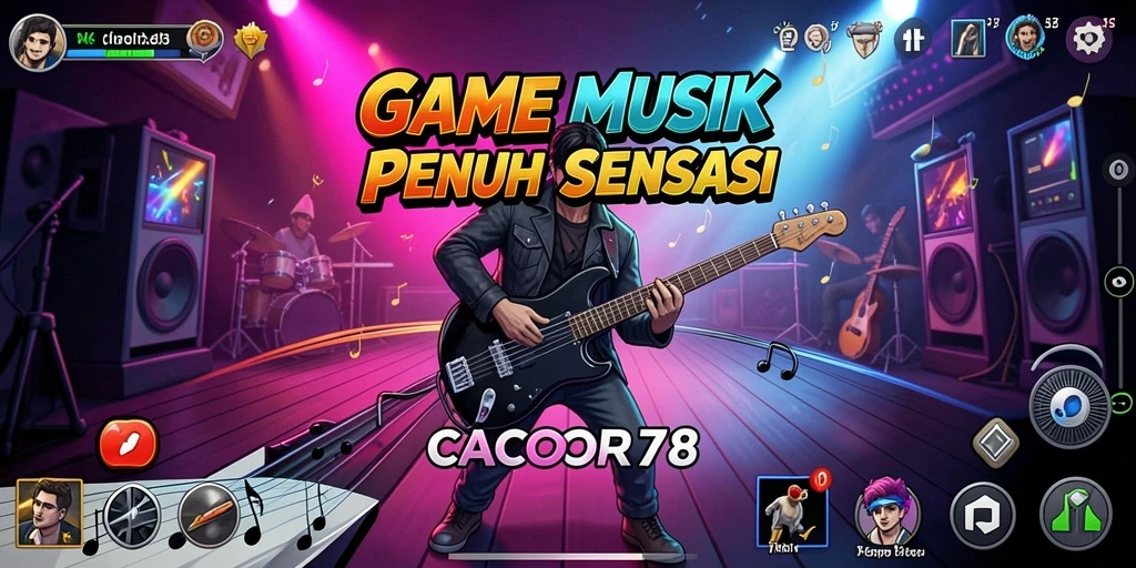 Screenshot gameplay <strong>CACOR78</strong> menampilkan aksi menari dan bernyanyi.