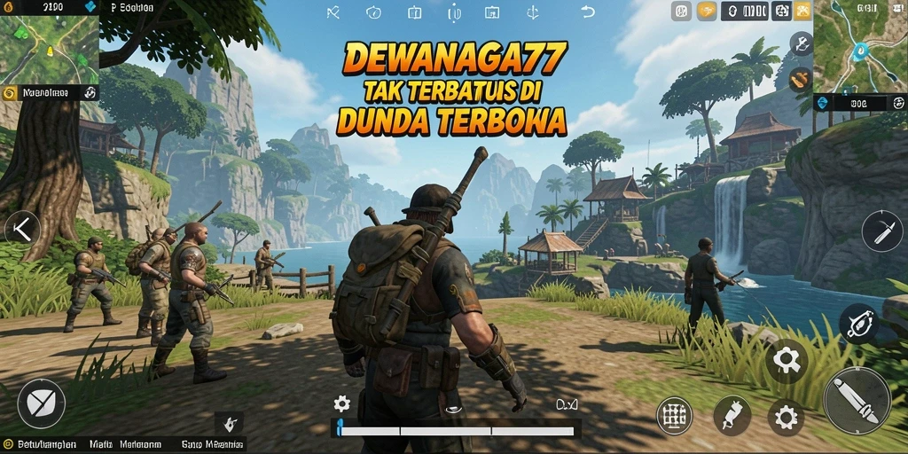 Tampilan gameplay DEWANAGA77 dalam dunia terbuka yang menakjubkan.