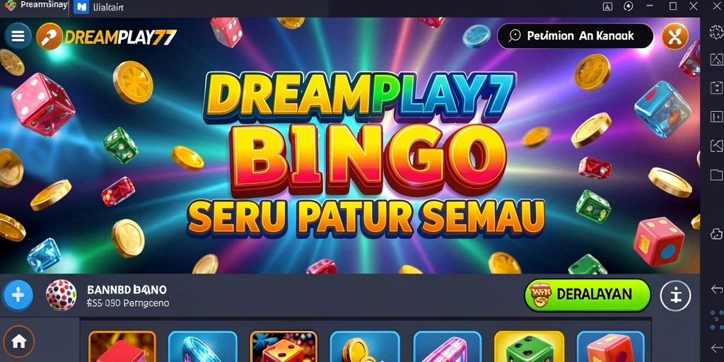 Tangkapan layar gameplay Bingo DREAMPLAY77 yang seru.