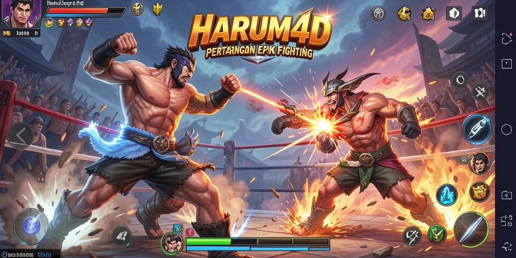 Screenshot game HARUM4D menampilkan aksi bertarung yang mendebarkan.