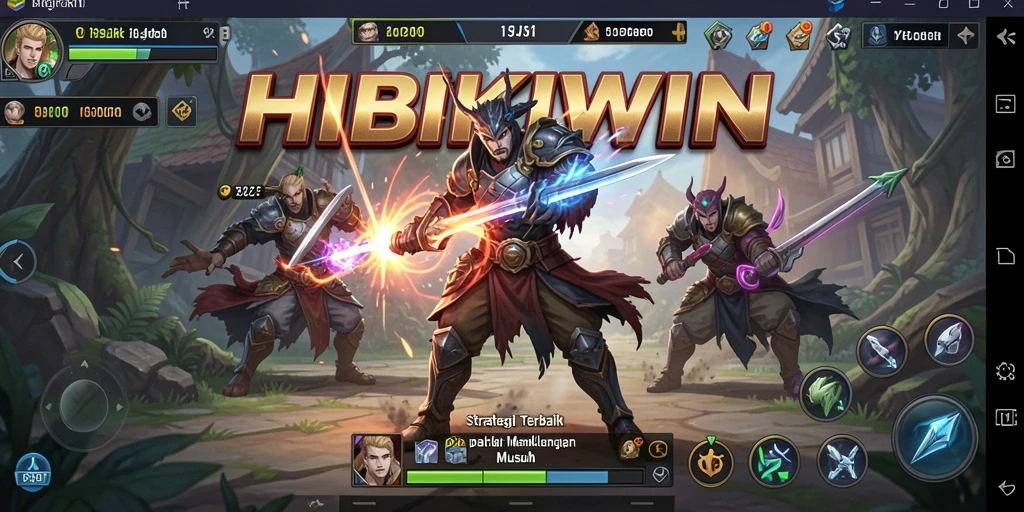 Tangkapan layar gameplay HIBIKIWIN menampilkan strategi yang mendebarkan.