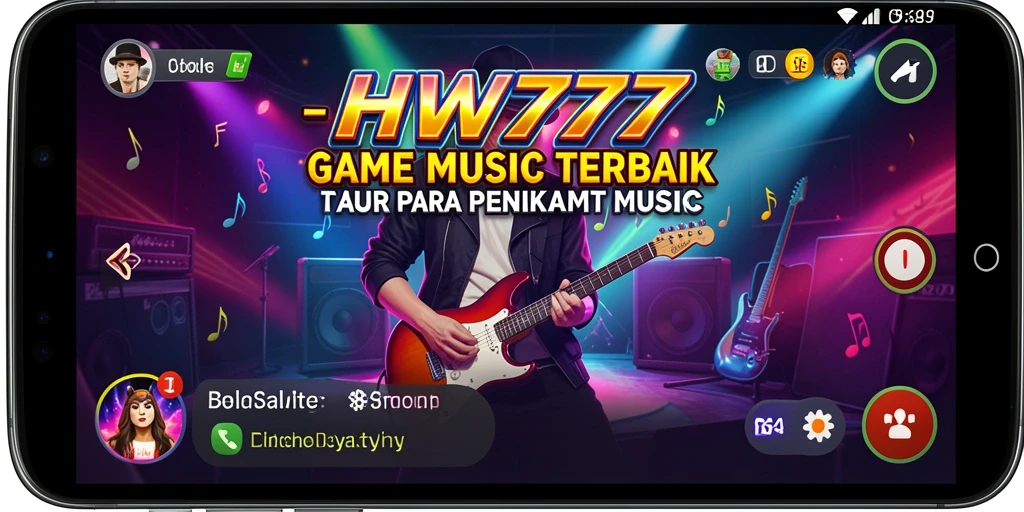 Tampilan gameplay HW777 menampilkan keseruan bermain musik yang menarik.