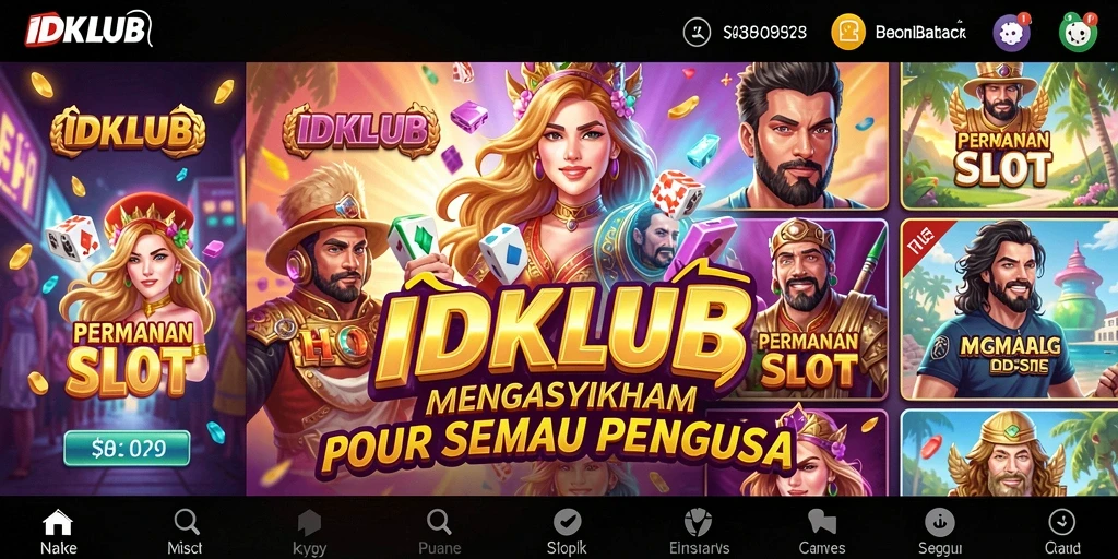 Screenshot gameplay IDKLUB menampilkan berbagai slot menarik yang siap dimainkan.