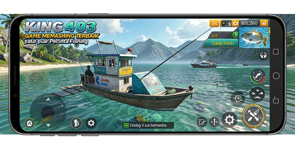 Tampilan menarik dari gameplay KING403 di dunia memancing.