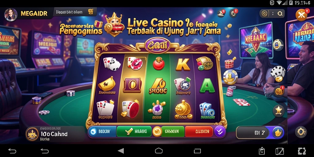 Screenshot gameplay MEGAIDR menunjukkan momen seru saat bermain Live Casino.