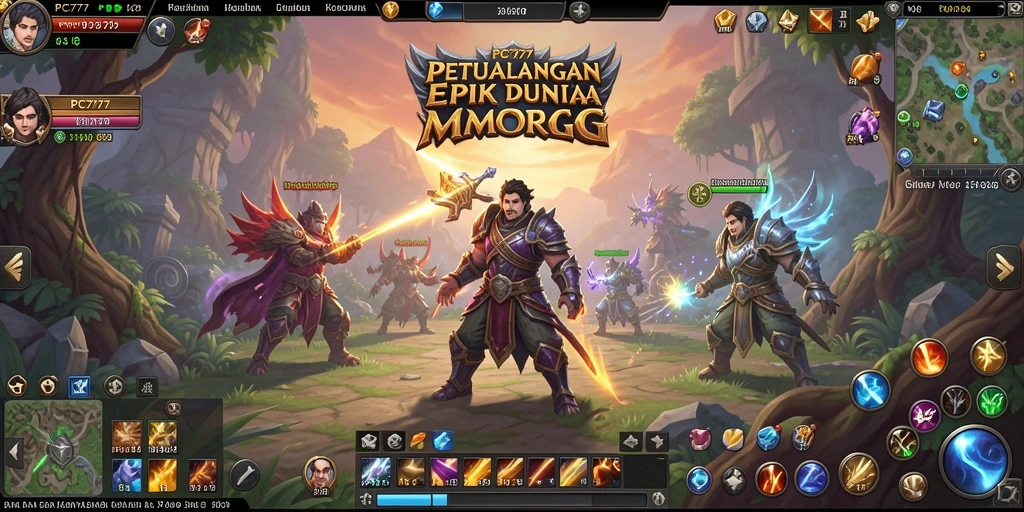 Tampilan gameplay <strong>PC777</strong> yang menakjubkan dalam dunia MMORPG.