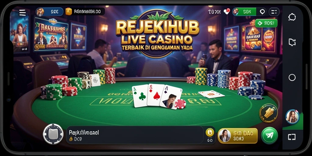 Tampilan gameplay Live Casino yang mendebarkan dan interaktif.