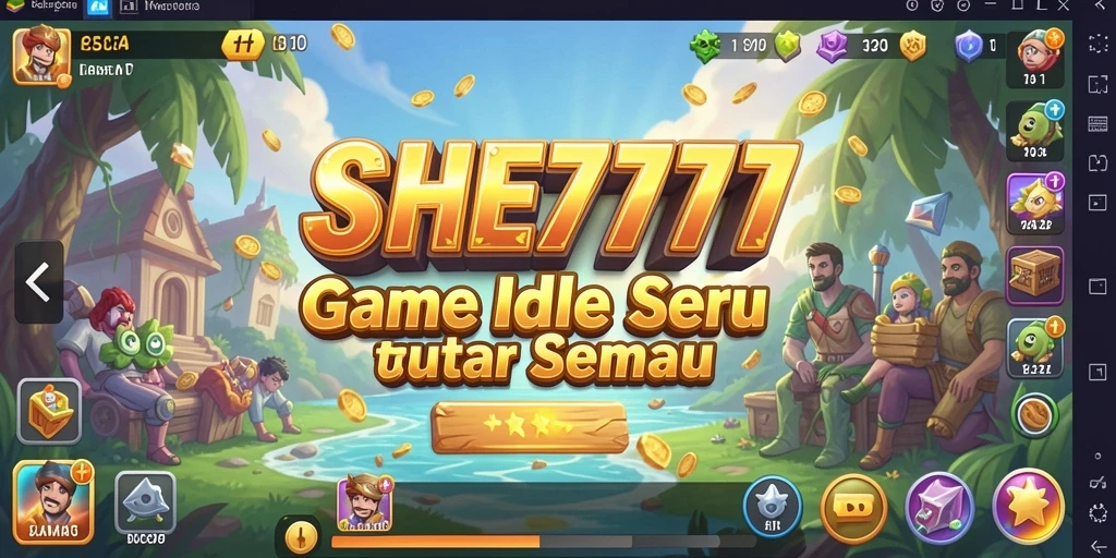 Tampilan gameplay dari SHE777 yang menarik dan penuh warna.