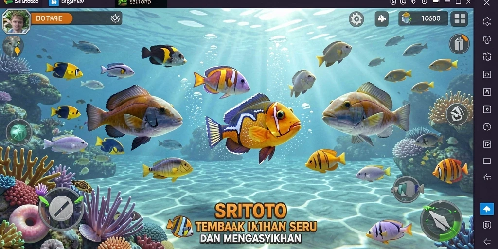 Tampilan gameplay SRITOTO yang penuh aksi Tembak Ikan.