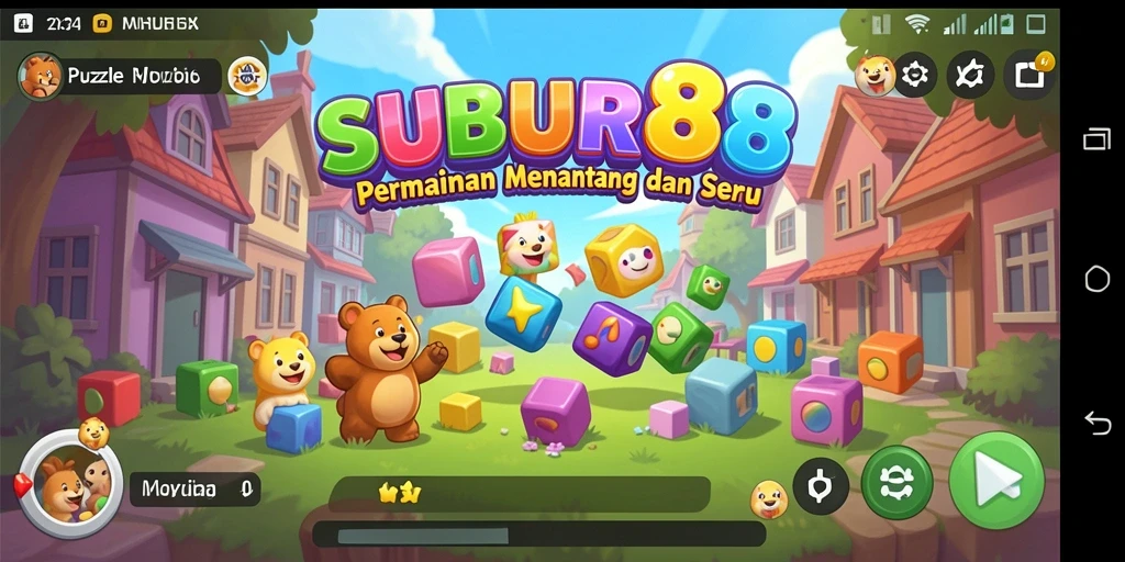 Screenshot SUBUR88 menampilkan gameplay puzzle yang seru dan menantang.