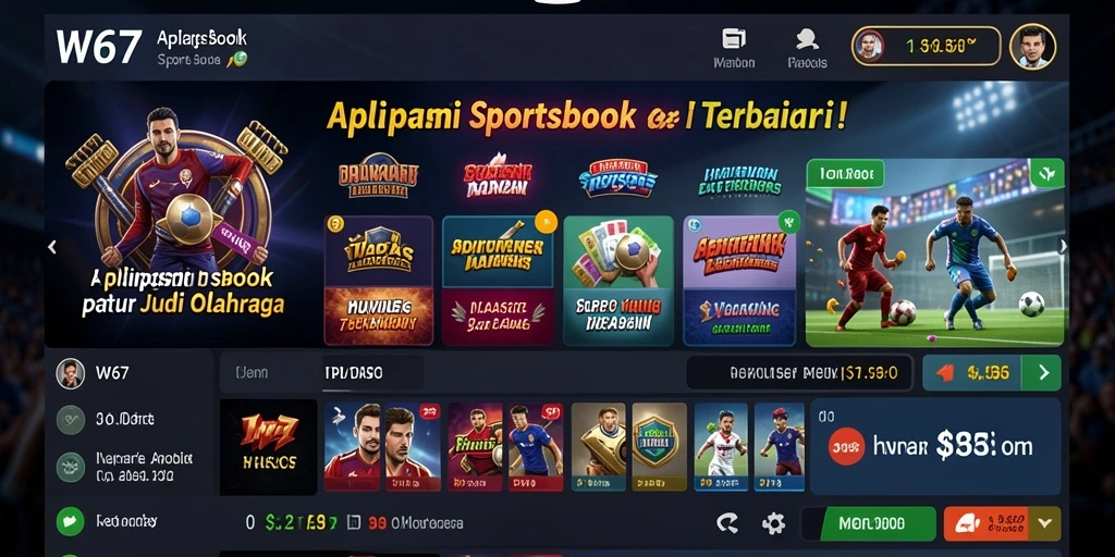 Tampilan menarik dari gameplay Sportsbook W67 dalam aksi taruhan.