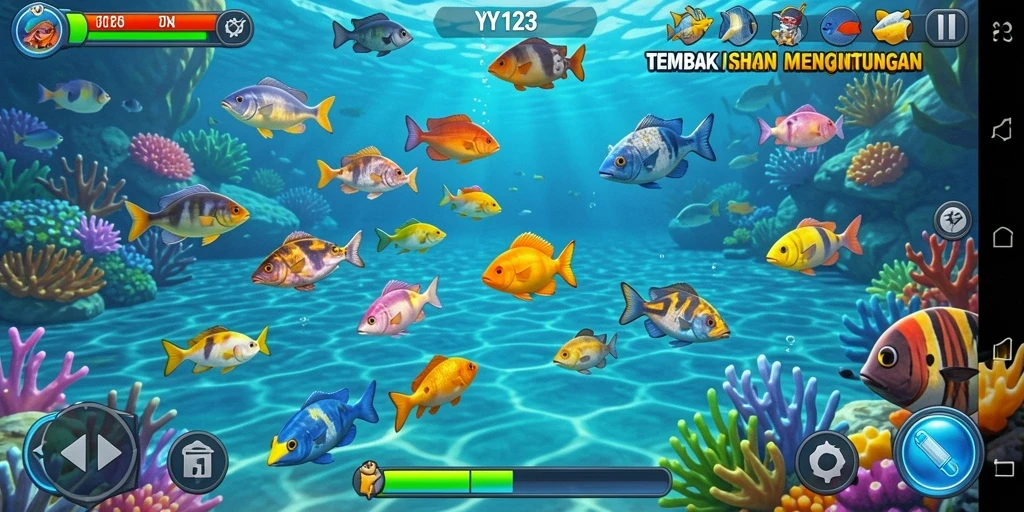 Tampilan menarik dari gameplay Tembak Ikan yang seru dan menantang.
