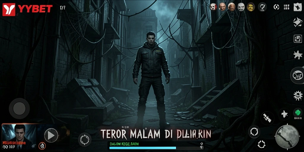 Screenshot gameplay YYBET menampilkan suasana Horror yang mencekam.
