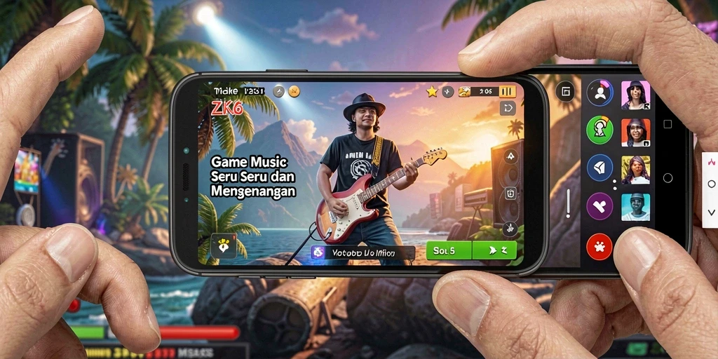 Screenshot ZK6 menampilkan gameplay seru dan tantangan musik.